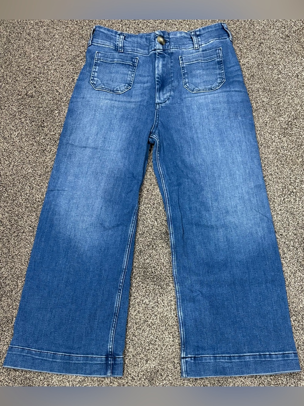 Maeve Anthropologie Women’s The Colette Jeans Size 30 High Rise Wide Leg Crop